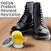 Gents Mink Oil Leather Conditioning Balm with Beeswax – Leather Conditioner and Cleaner for Boots, Shoes, Jackets, Bags & More – Waterproofs & Restores Leather – All-Natural Formula – 5oz with Sponge