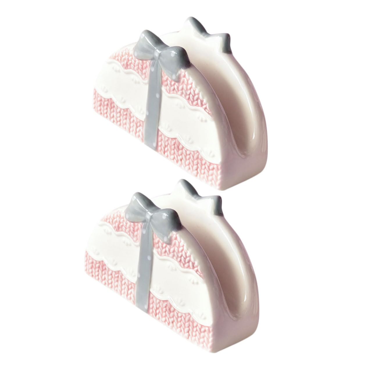 Cabilock 4piezas Soporte De Servilletas Cerámico Vertical Dispensador De Pañuelos Decorativo Para Cocina Bar Diseño Relieve Para Organizar y Fácilmente