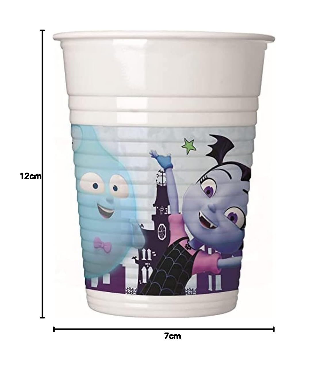 Kubki imprezowe wampirina z plastiku, 8 sztuk