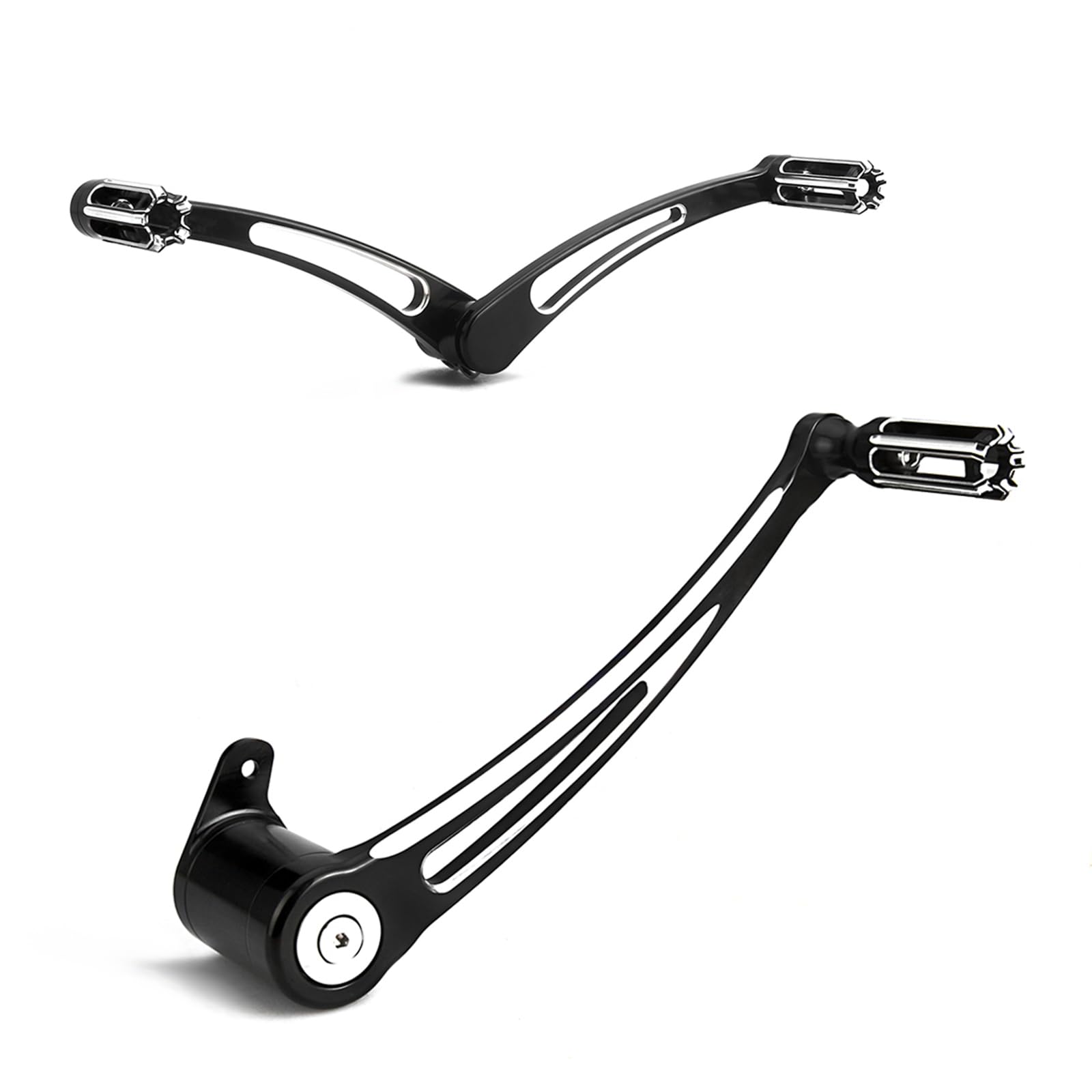 Fanscreate Black Gauge Gear Brake arm Heel Toe Shift levers for Harley Heritage Softail Classic Fat Boy FLSTF Slim Cross Bone Springer 2000-2017
