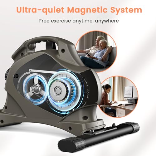 Niceday-Under-Desk-Bike-Pedal-Exerciser-with-16-Levels-Magnetic-Resistance-Mini-Exercise-Bike-for-Home-Office-Workout-or-Physical-Therapy 51ZXofrb4+L