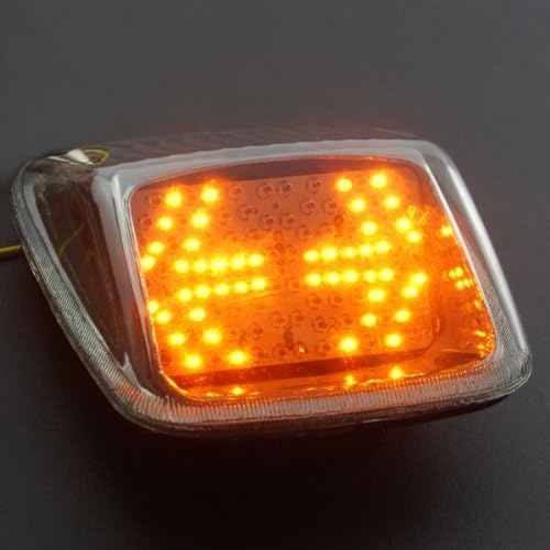 Custom Smoke Integrated 118 LED Turn Signal Blinker Lamp Running Brake Stop Tail Light Compatible with 2002-2011 Harley V-rod Load Resistor