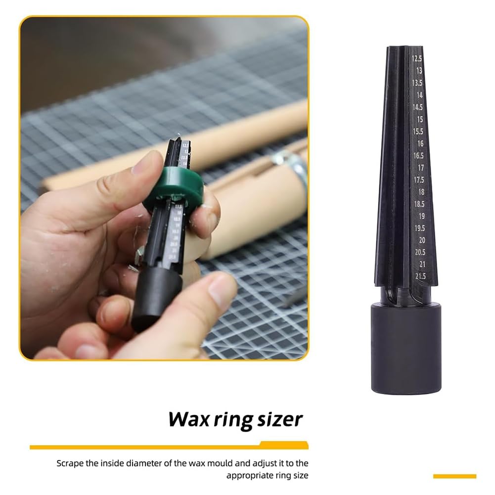 Kit de herramientas para tallar anillos de cera, kit de moldes de cera para joyería, tubo de cera, joyeros, marco de sierra de cera, anillo de lima de cera