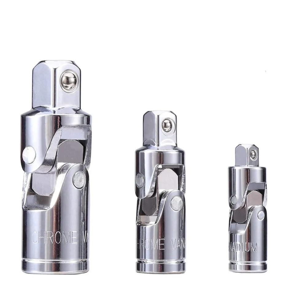 Zestaw Narzędzi Zestaw uniwersalnych przegubów, klucz nasadowy z grzechotką, adapter 1/4", 3/8", 1/2", adapter przedłużający, stal chromowo-wanadowa klucze nasadowe(1-2 one piece)