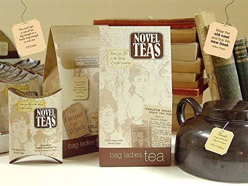 Novel Teas Book Lover's Tea Contains 25 Teabags Individually Tagged With Literary Quotes From The World Over, Made With The Finest English Breakfast Tea, For The Book Lover #TOP3