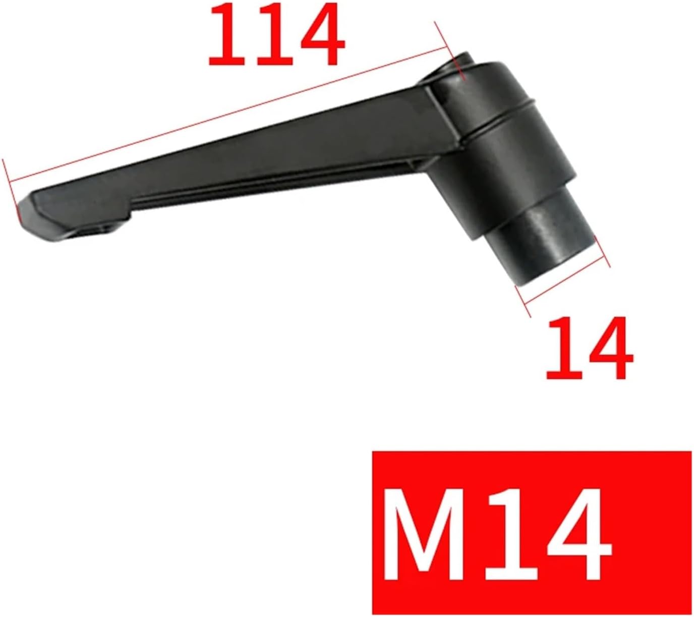 Adjustable Locking Handle 1Pcs M4 M5 M6 M8 M10 M12 M14 M16 Female Thread Handle Screws Bolt Clamping Lever Machinery Adjustable Locking Knob Nut(M14)