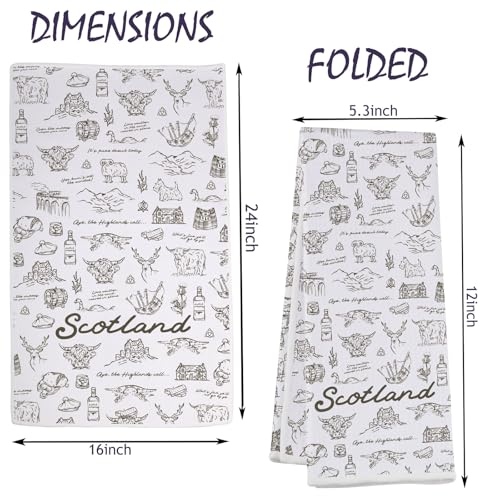 Scotland Kitchen Towel Edinburgh Gift Scotland Travel Gift Scotland Souvenir Merch (Scotland towel)