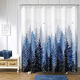 Hokibero Cortinas de ducha de tela para baño, 72 x 72 pulgadas