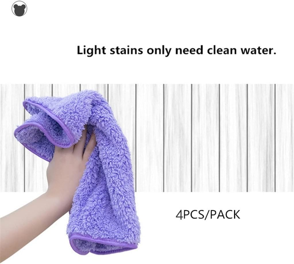 3/4PCS Plush Microfiber Cloth Household Cleaning Better Than Cotton Kitchen Towels Micro Fiber Towel(10cmx10cm)