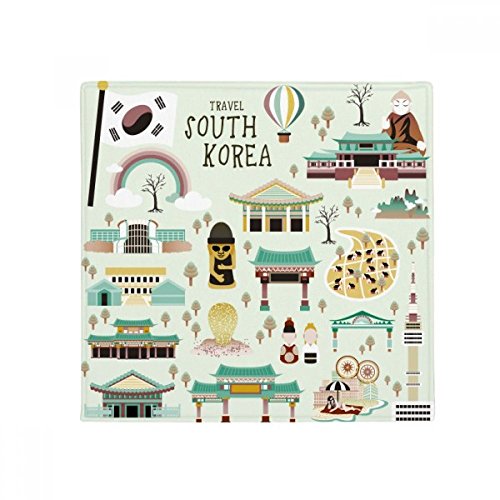 Tapis de sol carré Corée 50x50cm antidérapant en polyester filé multicolore - 2