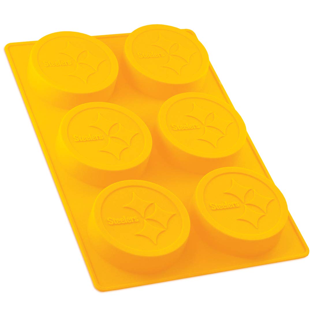 FanPans PIS4030 NFL Pittsburgh Steelers Silicone Muffin Pan - Dishwasher & Oven Safe - Steelers Silicone Molds for Baking