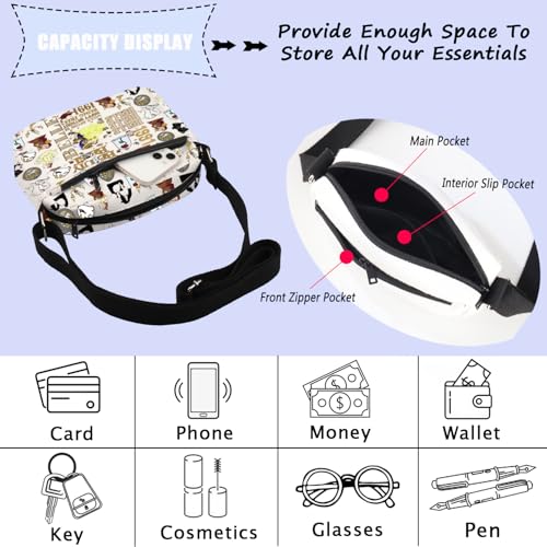 ENSIANTH Beauty Movie Inspired Gift Belle Lover Crossbody Bag A Tail as Old as Time Merch Belle Princess Beast Fans Gift (Beauty 91 H CB)3