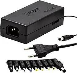 Carregador Universal 120W para Notebook e Laptop | 9 Adaptadores DC Intercambiáveis | Fonte de Alimentação com Entrada AC 100-240V