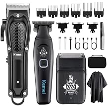 KEMEI Cordless Hair Clippers for Men, Beard Trimmer, Electric Razor, Rechargeable Electric Barber Hair Cutting Grooming Kit, Wet/Dry Trimmer, KM-1071, KM-1747, KM-T366