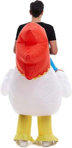 Miniatura 5 de HSCTEK Disfraz inflable de pollo para adultos