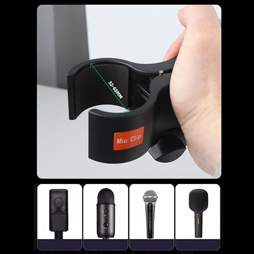 Miniatura 7 de Foldable Microphone Stand, Tool-Free Setup Desk Mount with 360 Adjustable Arm, 1.5kg Load, Compatible with Blue Yeti Snowball Fifine for Streaming