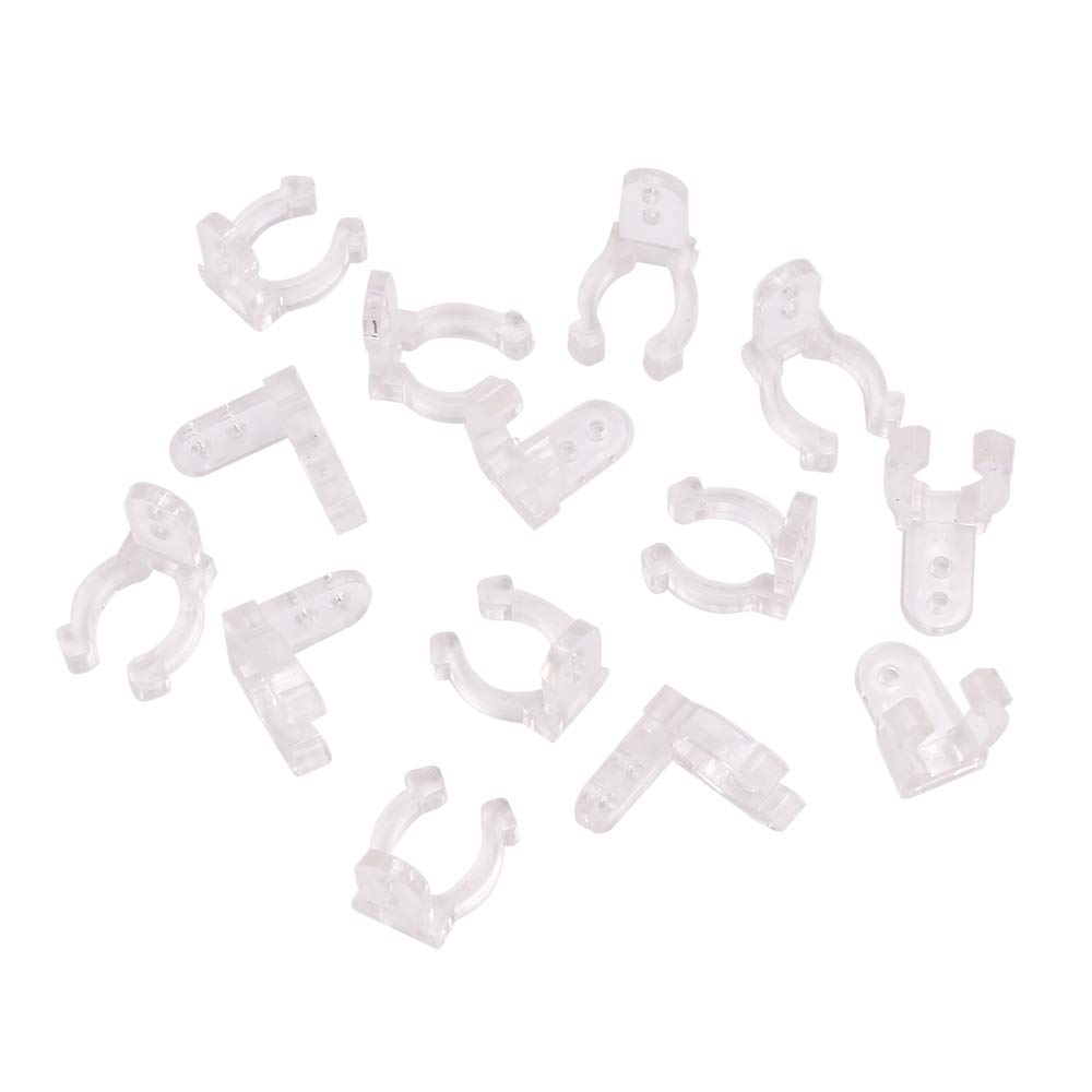 XUNATA LED Rope Light Clips Holder, 1/2 Inches Plastic Mounting Clips for Led Light Wall Mount and Bar Mount, 100PCS Clips with 200PCS Screws