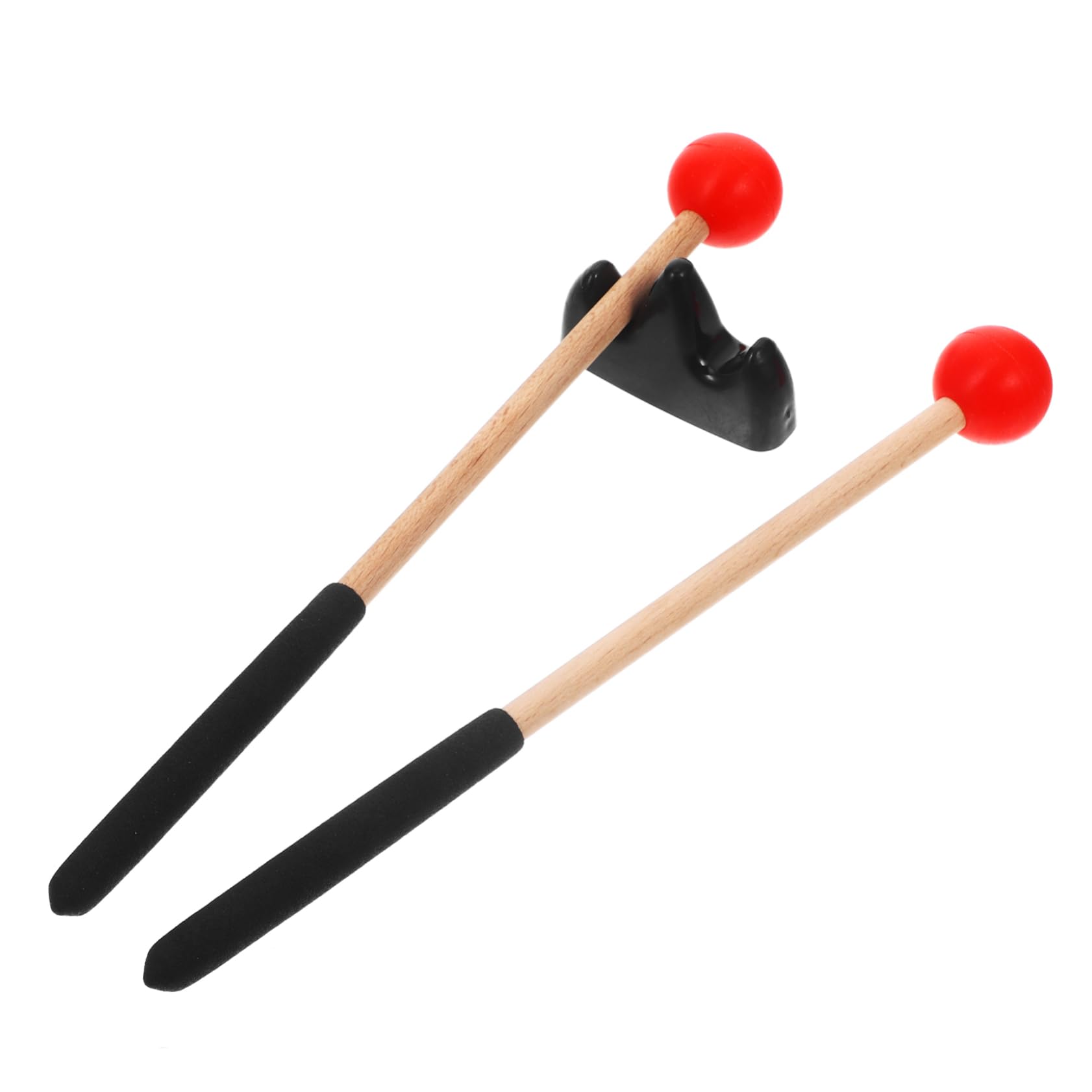 TOYANDONA 4sets Bacchette Per Strumenti Percussione Con Supporto Bacchette Per Tongue Drum Con Testa e Resistente e Durevole Per Musicisti e Insegnanti Di Musica