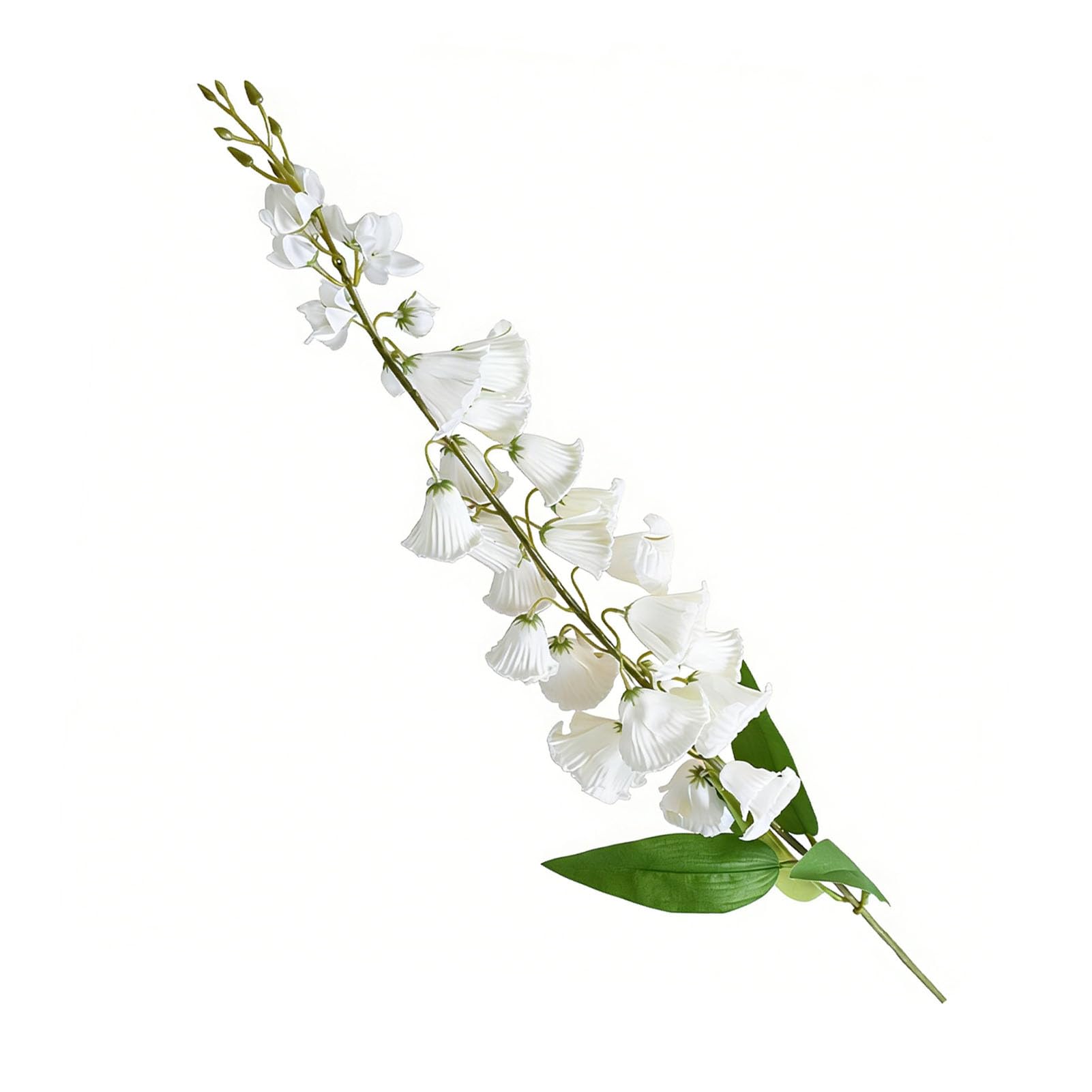 Virelynx Artificial Lily of The Valley – Faux Bell Orchid Bouquet with Long Stem, Vase Home Garden Wedding Party Table Centerpiece
