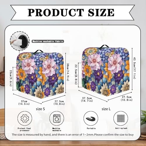 Funda para Mezcladora de Cocina Boho Flower 4.5-5 Quart miniatura 6