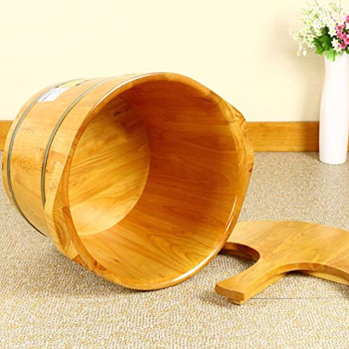 Tina de pie de madera grande para spa y baño de pies miniatura 3