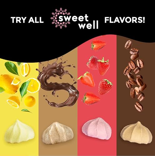 Meringue Cookies Low Carb Keto Snack, Gluten-Free Keto Cookies Sweetened With Plant-Based Stevia, Sugar-Free Low Calorie Snacks, Chocolate Meringue Cookies, Pack Of 3 - Sweetwell #TOP5