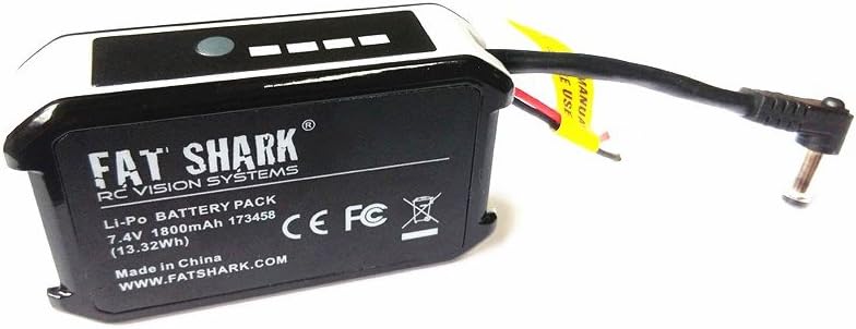 Fat Shark #FAT/FSV1803 Fatshark 1800mAh 7.4v Battery Pack with LED Indicator
