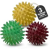 HELDSON® 3 Spiky Massage Balls Set [Soft, Medium...