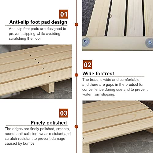 BYGMW Poggia Piedi Pino Poggiapiedi da Scrivania