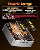 GEEKOM [2026 Dominant Performance A8 Mini PC Windows 11 Pro,with AMD Ryzen 7 8745HS (Up to 5.1GHz),16GB DDR5 RAM(Up to 128GB) & 1TB SSD, Dual HDMI 4K@120Hz Quad Display/USB4 for Gaming/Graphic Design - Image 5