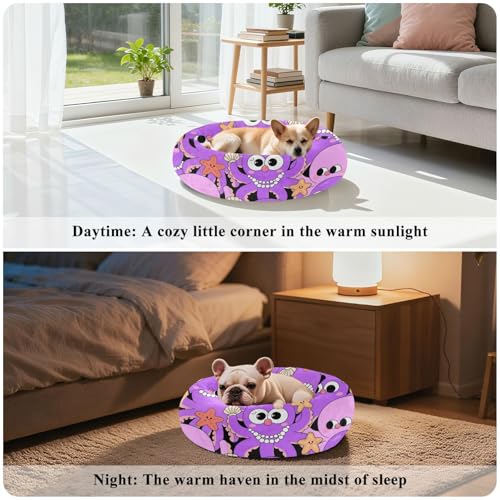 Lit apaisant pour chat stressé Octopus violet petit modèle - 5