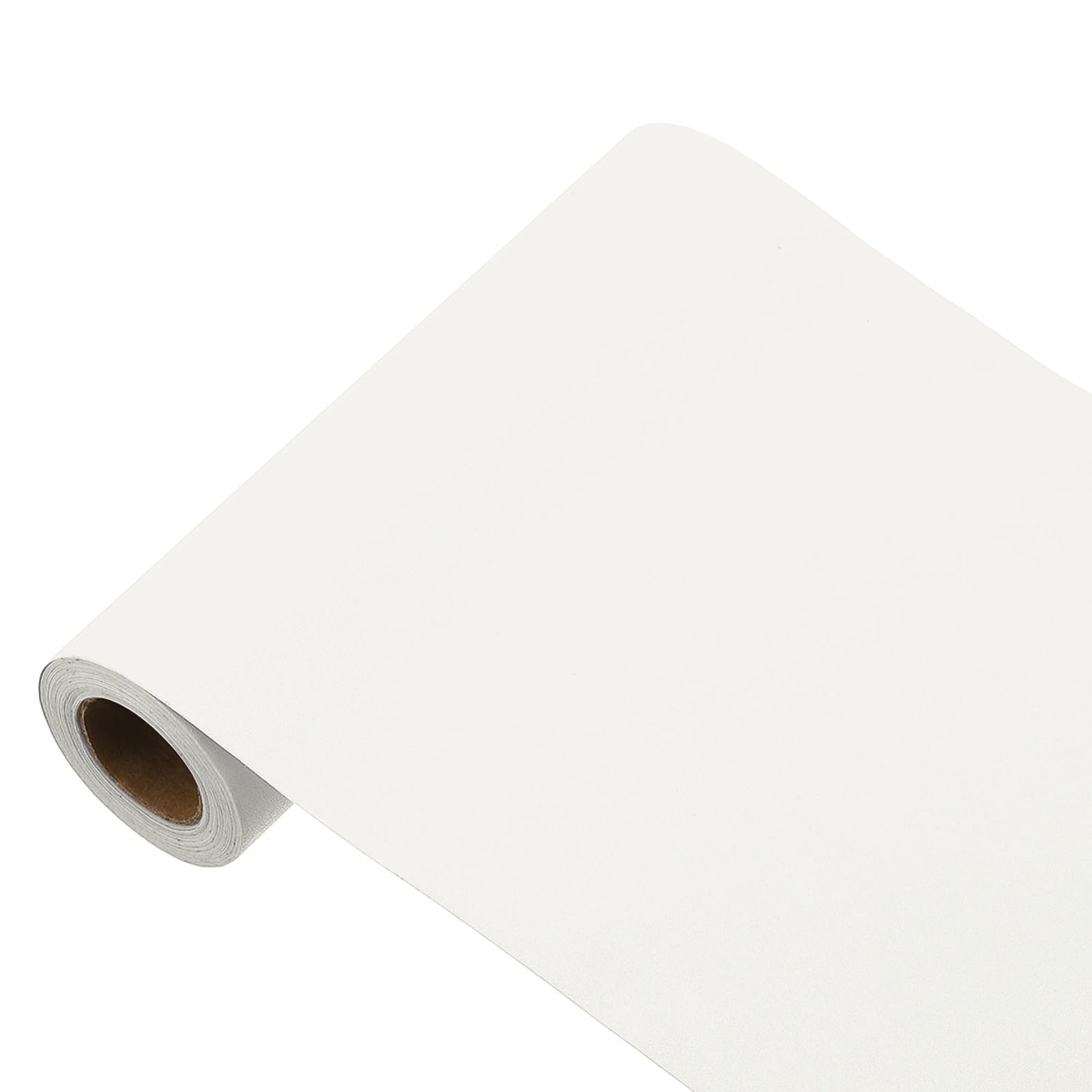 QUARKZMAN Putty biała tapeta peel and stick 50 cm, biała, folia kontaktowa, jednolite kolory, winylowa, samoprzylepna, dekoracyjna, do okładzin ściennych