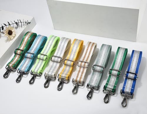 Image of LVYOUME Purse Strap Silver Hardware Wide Bag Straps Replacement Crossbody Adjustable Shoulder Strap for Purses