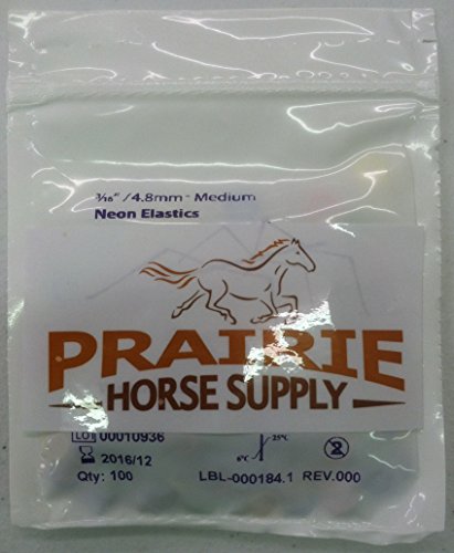 3/16 Inch Orthodontic Elastic Rubber Bands, 100 Pack, Neon, Medium 3.5 Ounce Small Rubberbands Dreadlocks Hair Braids Fix Tooth Gap, Free Elastic Placer For Braces #TOP4