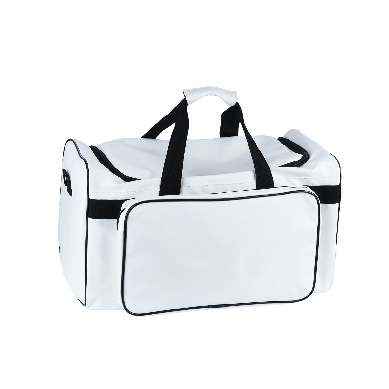 YXQ Sneaker Bag, 30L Large Capacity Multi-Function 4-Layer Gym Bag with Durable Shoulder Strap Adjustable Waterproof Travel Bag for Men,Colorful,White