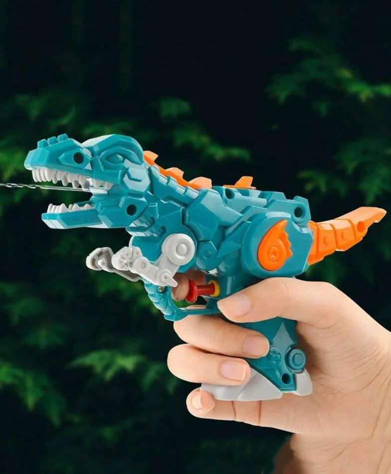 Robot Deformable Dinosaur Water Spray Gun Toy - Foldable, High Capacity Squirter for Kids - Long Range Outdoor Pool Games - Multicolor Summer Beach Water Gun - Mouth Spraying Dinosaur Squirt Toy (B0DDCP82S4) Amazon Price History, Amazon Price Tracker