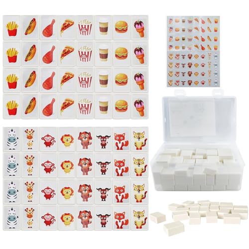 WPPQWP 65 Blocs De Jeu Mahjong (Plastique ABS) - Seaside
