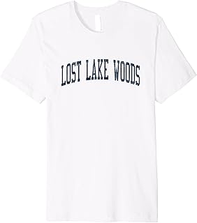 Lost Lake Woods MI Vintage Athletic Sports JSN2 Navy Print Premium T-Shirt