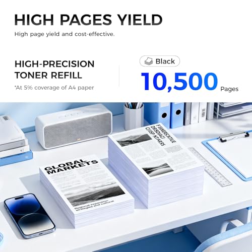 Image of 81A CF281A Black Toner Cartridge Replacement for HP 81A CF281A Toner Compatible with HP LaserJet Enterprise M604dn M604n M605dh M605dn M605n M605x M606dn M606x MFP M630f M630h M630h M630z Printer Ink