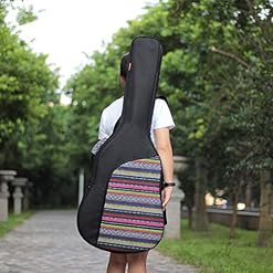 KIKIRon Housse de Guitare Acoustique Guitare Classique Sac à Dos Boîte Bandoulière Ajustable Portable Accessoires for… - Les Beatles, Paul McCartney, John Lennon, RIngo Starr, George Harrison