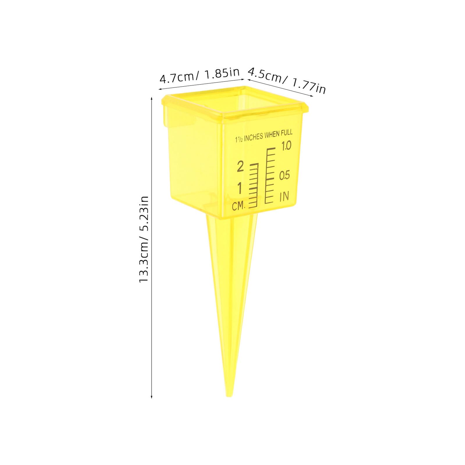 Lot de 20 Pluviomètres pour Pelouse Et Jardin Outil De Mesure De l'eau Extérieur Indicateur De Pluviométrie Pluviomètres Jaunes