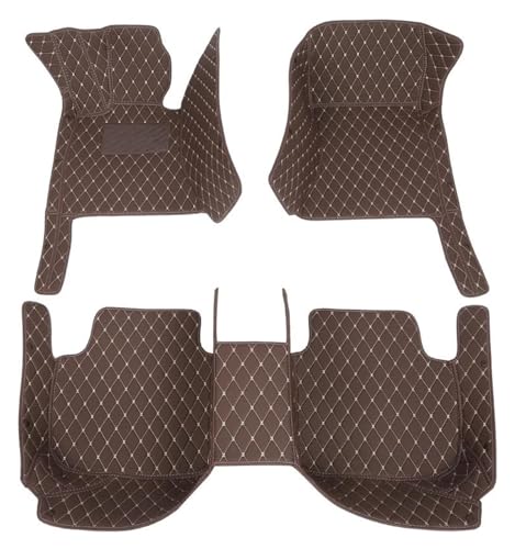 Tapis de sol pour Ford Focus 2 en cuir PU café protection 3D antidérapante