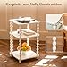 Fultyle End Table, Small Side Table with 3 Tier Open Shelf, Modern NightStand Bedside Table for Living Room, Bedroom, Office and Small Spaces (White)