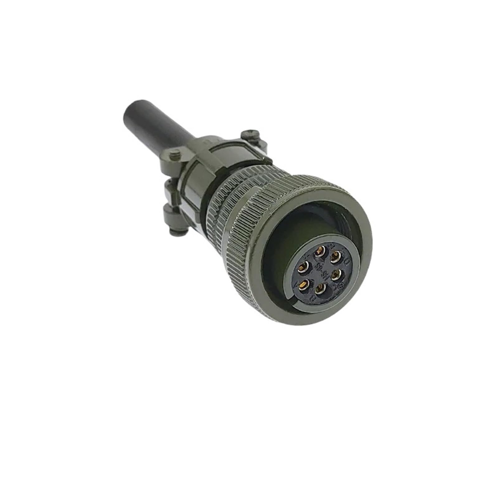 Conector circular MIL-C-5015 MS3108 en ángulo de noventa grados para espacios reducidos de motores
