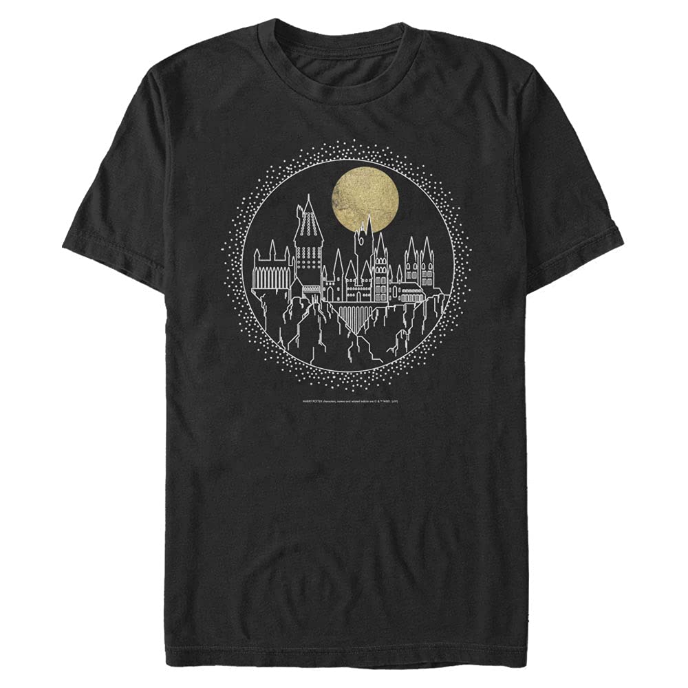 mens Hogwarts Line Art T-Shirt