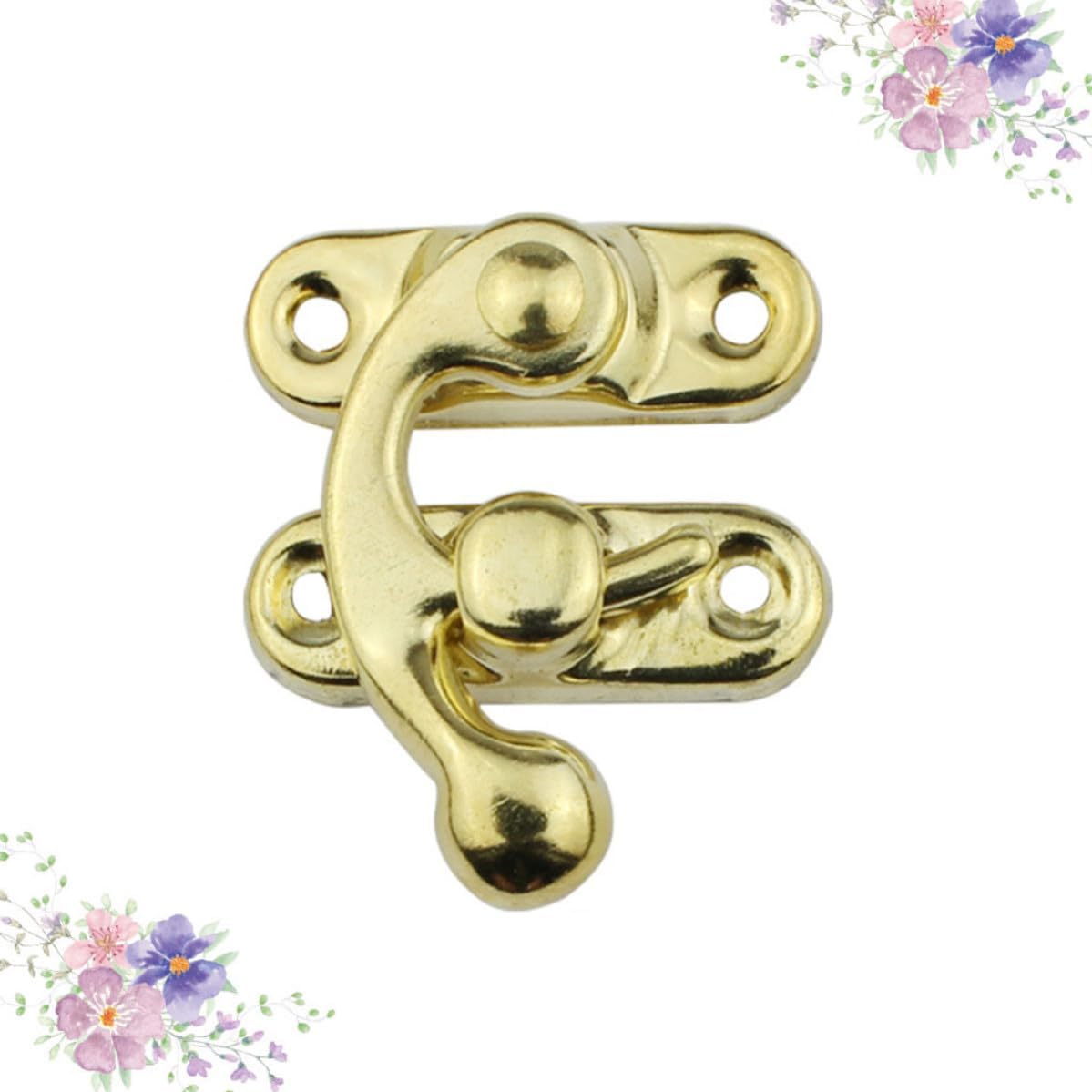 30Pcs Golden Iron Wooden Box Latch Hasp for Packing Case | Decorative, Opens and Locks Easily, for Wooden Box and Packing Case, Compact Latch Hardware