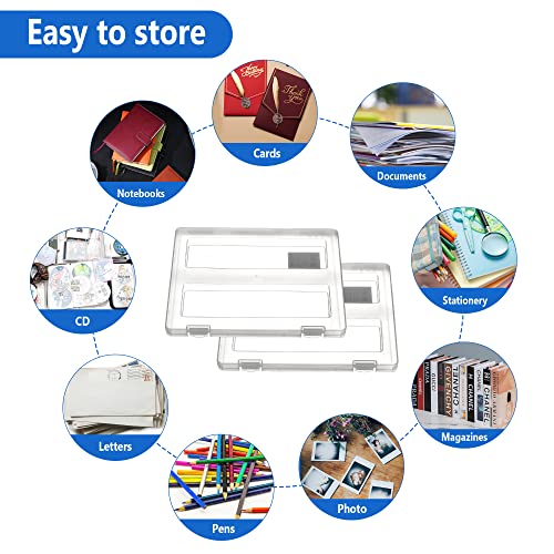 Aemygo 3 Pack Clear A4 File Box With 2Pcs Stickers, Portable Project Case Document Storage Organizer, Plastic Storage Box, Documents Magazines Paper Protector 12.52 X 9.44 X 0.94 In #TOP3