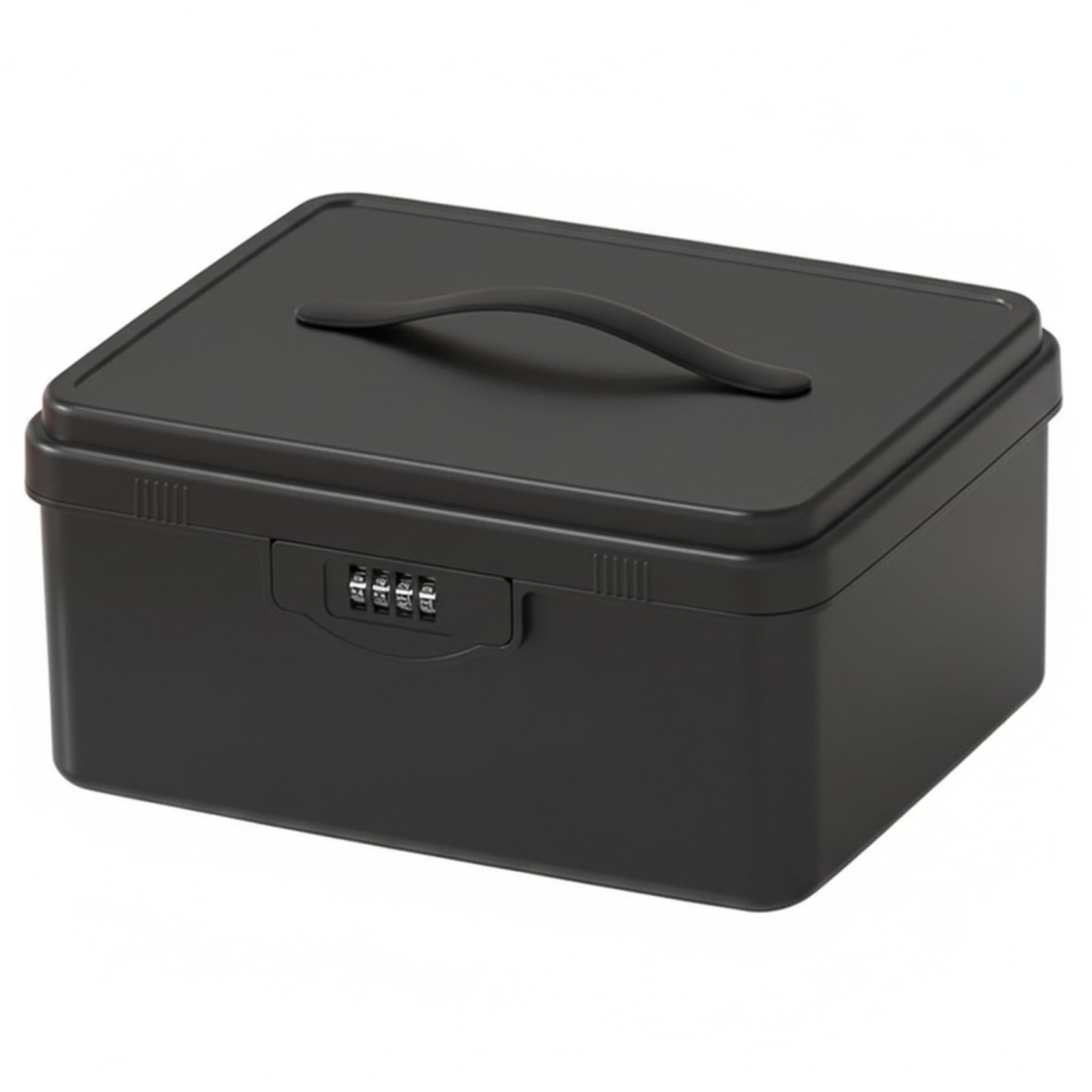 Neptuiby Lockable Storage Box, Storage Box Lockbox with Handle, 4-digit Combination Lock for Valuables, Documents & Medications.