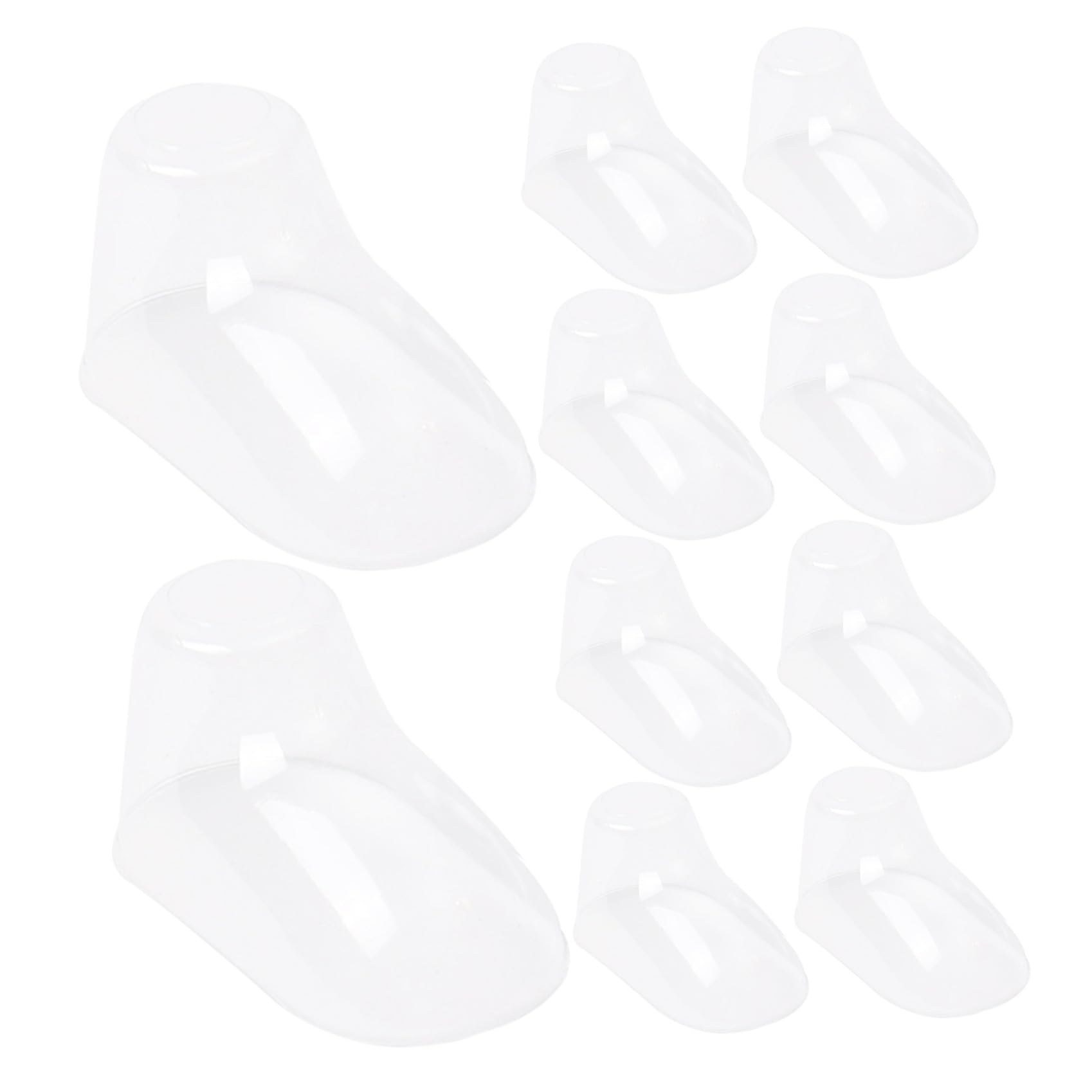 100 Stück Teiliges Kunststoff Babyfuß formen Robuste Display ständer für Babysocken Transparente Schuhspanner für Lauflernsocken und Babyschuhformierung