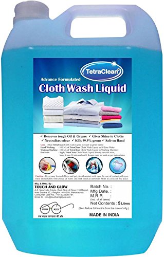 TetraClean Liquid Detergent Fresh Liquid Detergent (5 L) with Fresh Fragrance | For Home & Commercial Use,